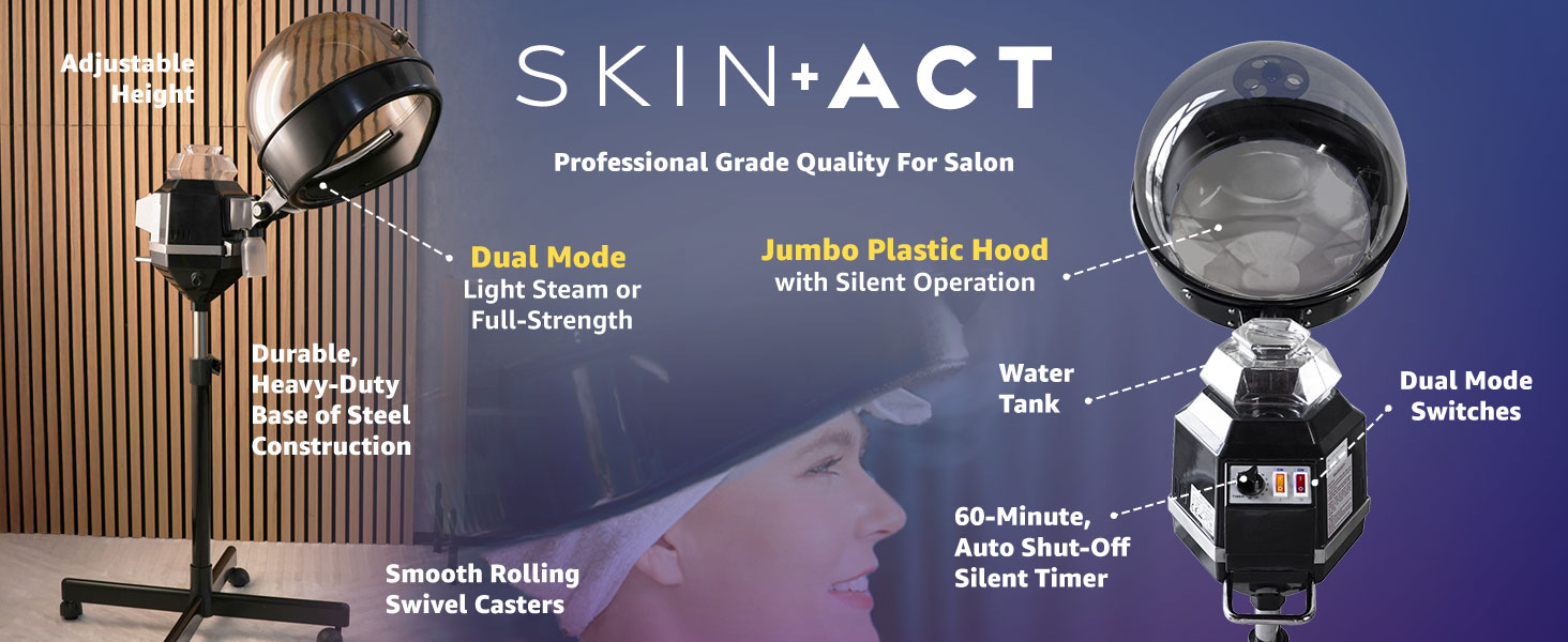 skinact elite hair steamer features