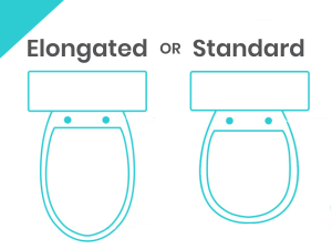Image of elongated vs standard toilet seats