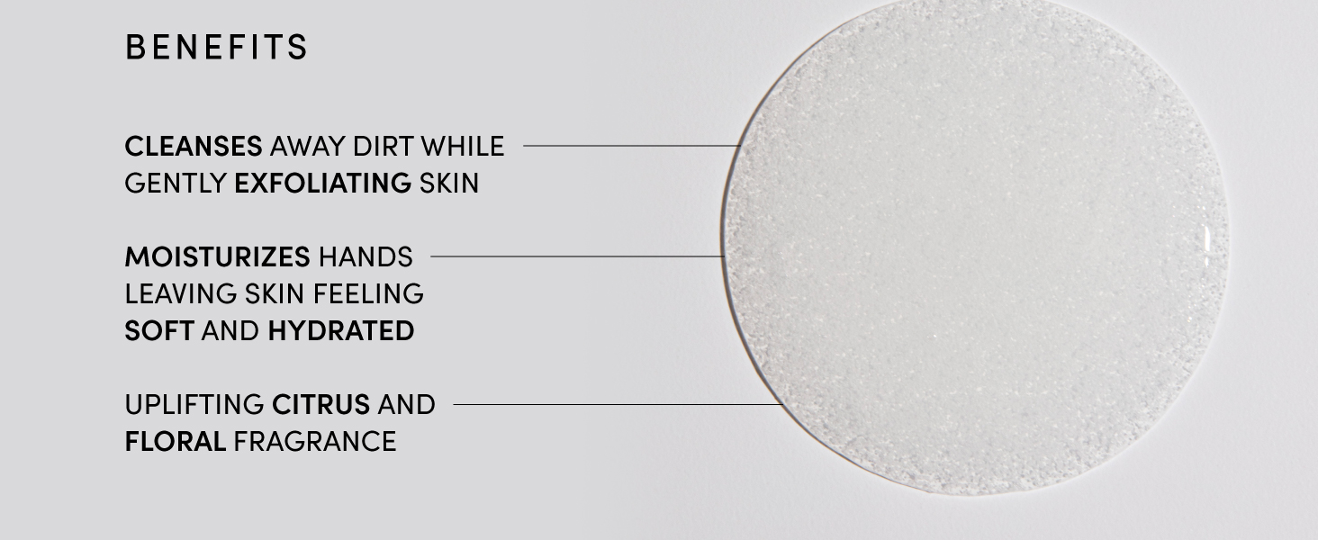 gently exfoliating jojoba esters set this hand wash apart from others