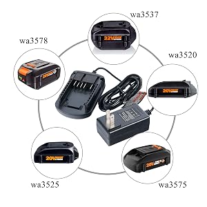 for worx 20v battery charger