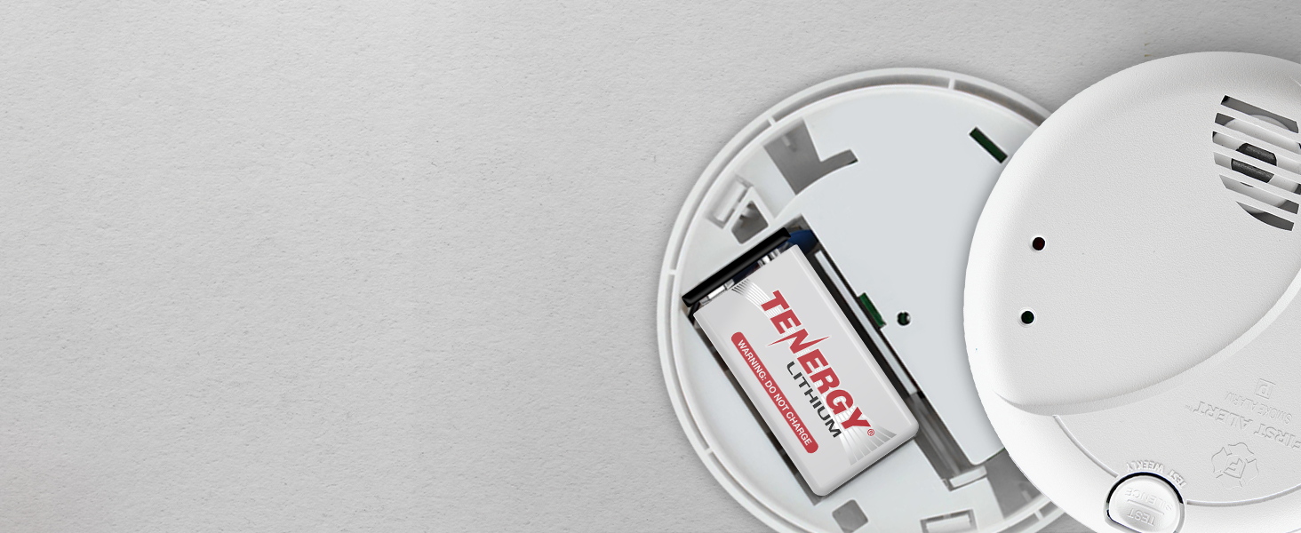 Lasts up to 10 years in AC-Powered smoke detectors