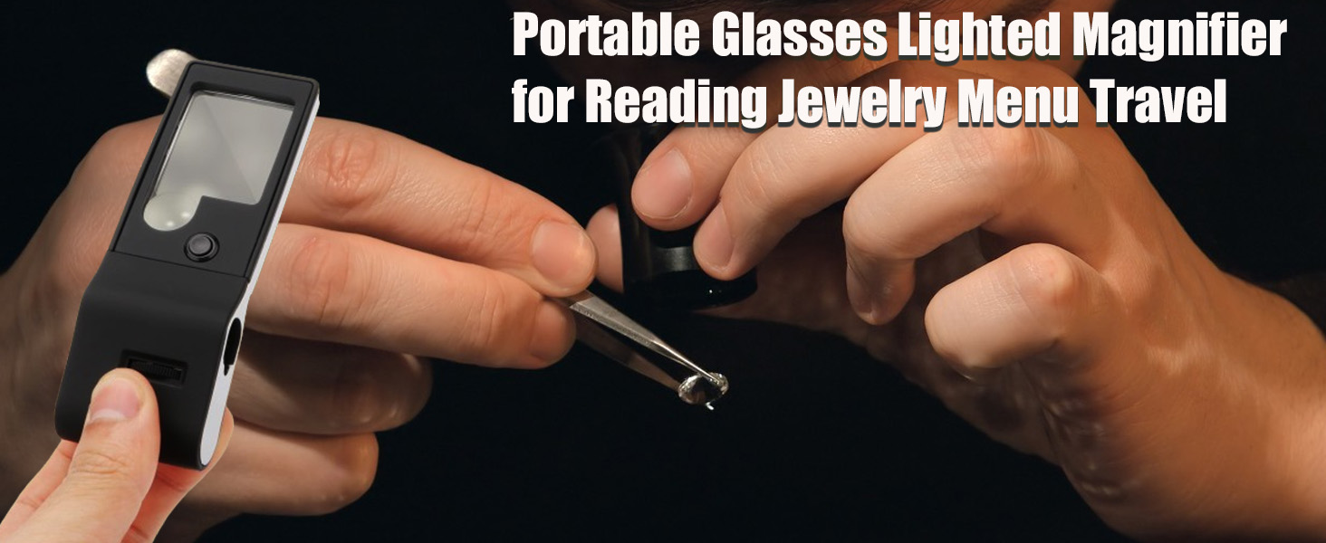 Magnifying Glass with Light, Handheld Large Magnifying Glass Illuminated Lighted Magnifier