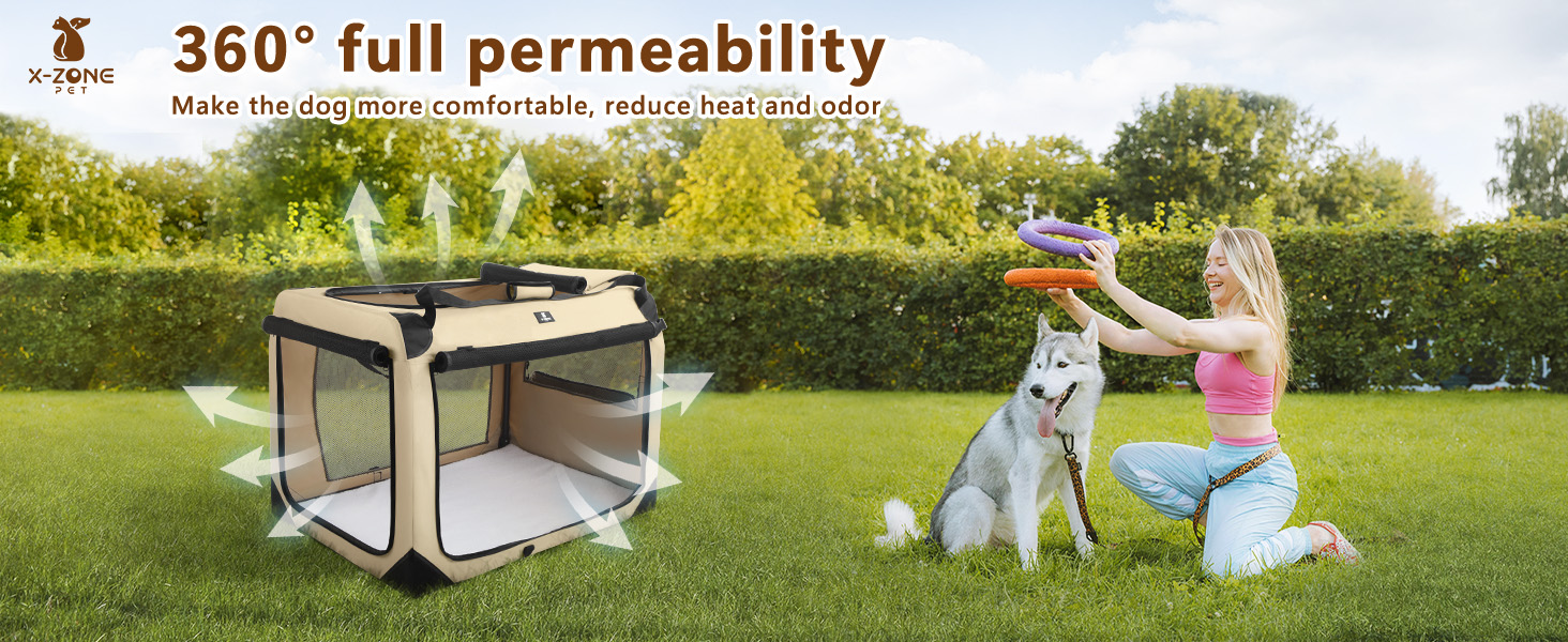 360°permeability Comfortable Outdoor Dog Crate Cage