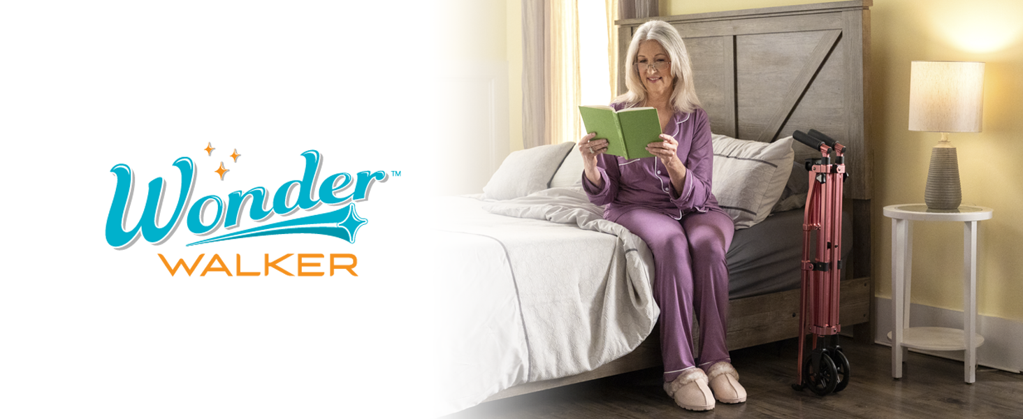 stander wonder walker compact portable lightweight standard walker seniors elderly adults