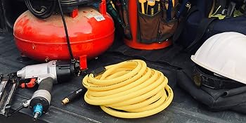 Hybrid Hose Compressor Hardhat Tools Truck