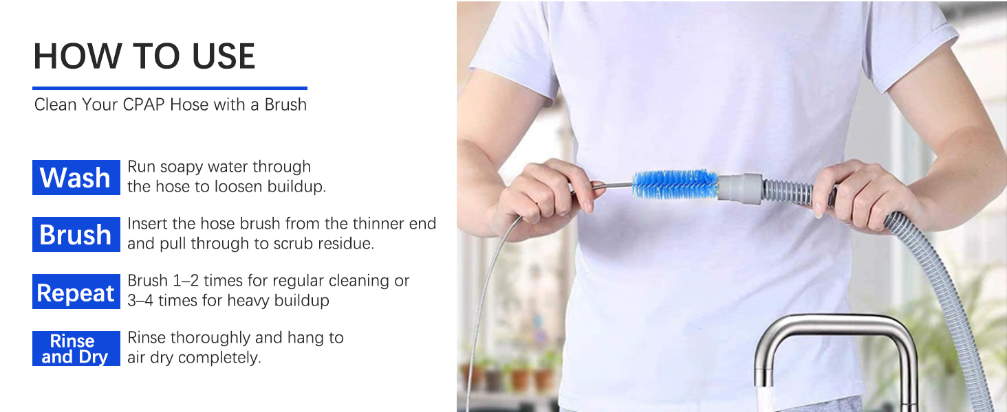 Clean Your CPAP Hose with a Brush