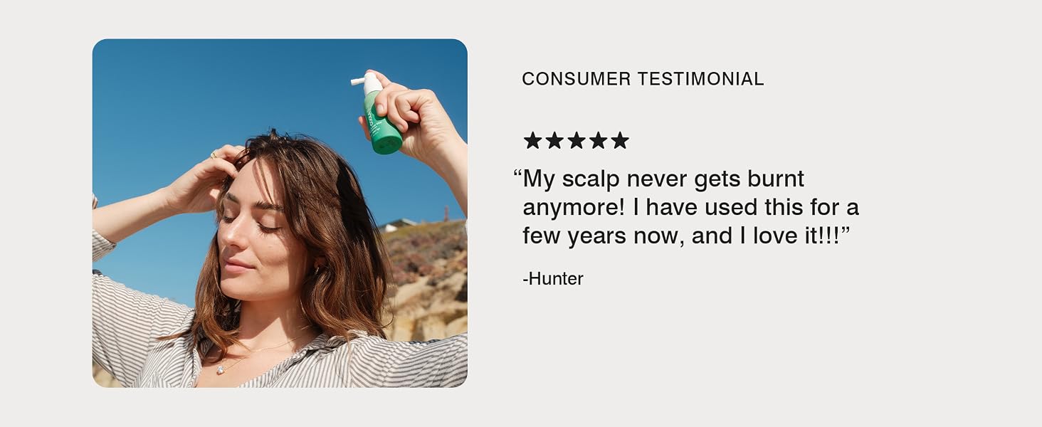 consumer testimonial-My scalp never gets burnt anymore!