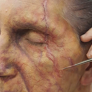 skin mekup school old man stencil beginners foundation makeupkit accessories cheeks people contacks