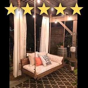 Twisted Manila Rope Porch Swing