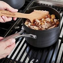 Calphalon Classic Nonstick 2.5-Quart Sauce Pan with Cover - Easy Release and Cleanup