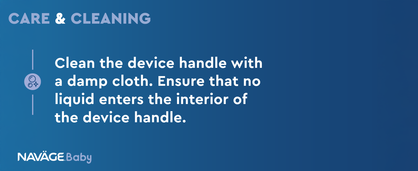 Clean handle with damp cloth.