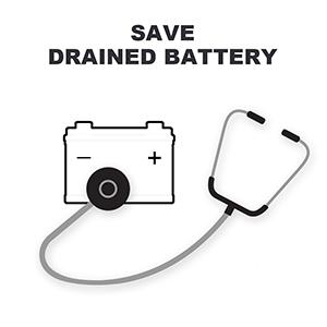 save drained battery