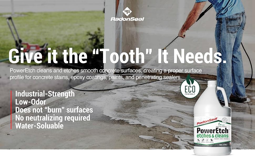concrete etch, concrete cleaner, efflorescence, garage floor, epoxy, prep, concrete, smooth, cleaner