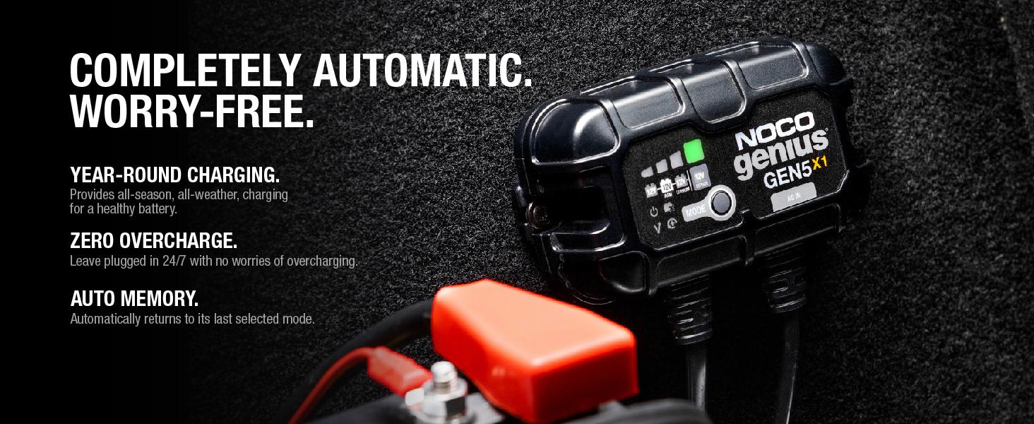 GEN5X1, 1-Bank, 5-Amp Fully-Automatic Smart Marine Charger, 12V Onboard Battery Charger