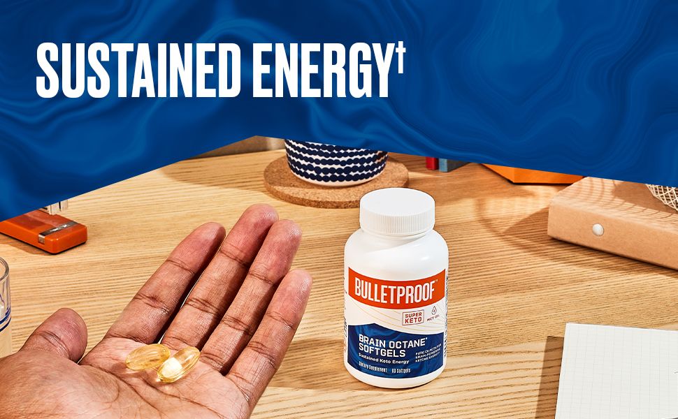 energy, dave asprey, buletproof, softgel, sustained energy, keto friendly, natural, organic, healthy