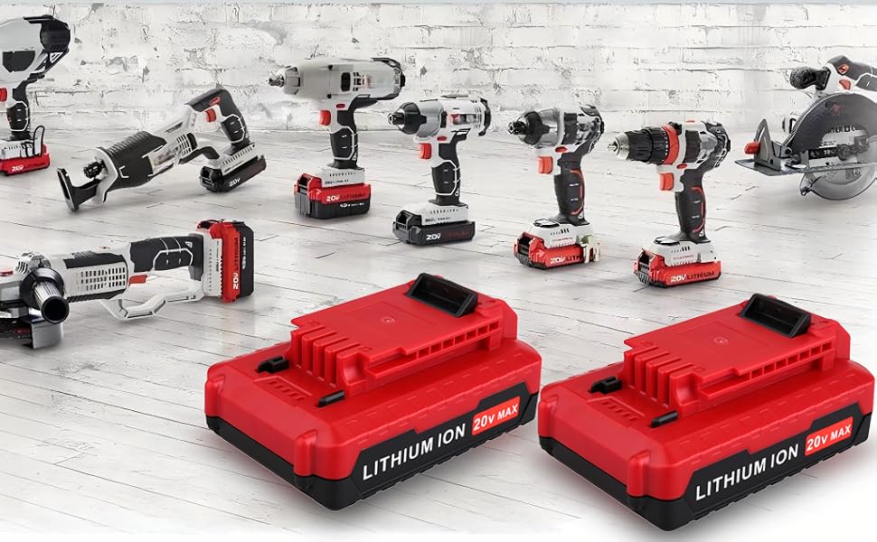 Biswaye 2 Pack 20V MAX Lithium Battery PCC680L Compatible with Porter Cable 20V Tools Battery
