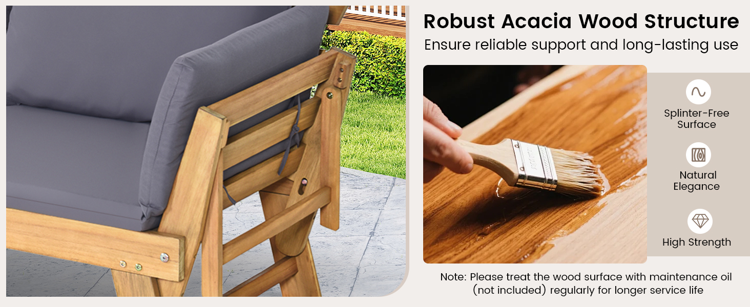 Wood Patio Couch