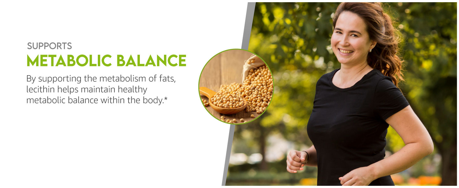 Woman jogging outdoors with soybean ingredient image