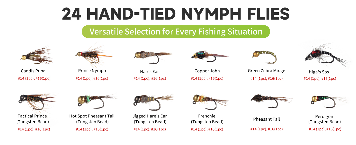 hand tied nymph flies
