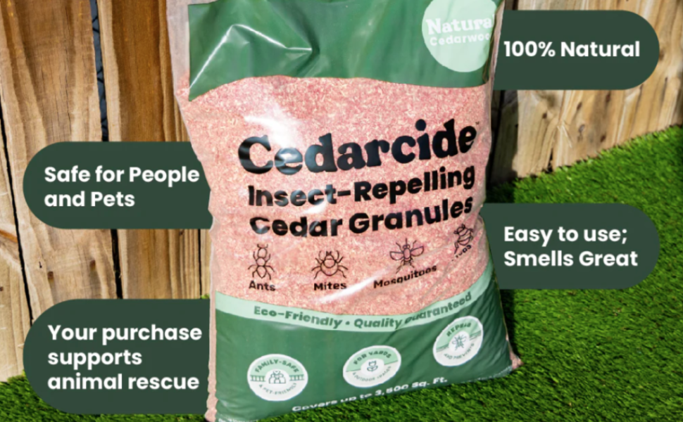granules cedar repel insects safe for people pets
