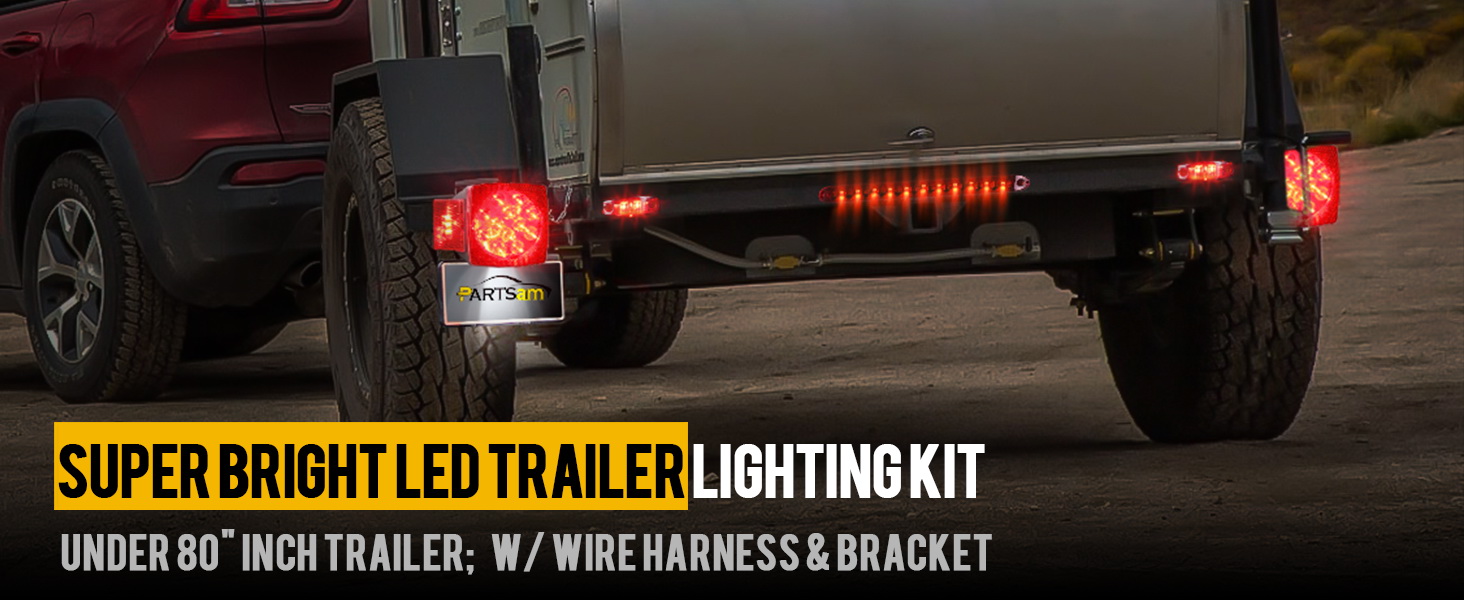 Partsam Under 80" LED Trailer Truck Light Kit