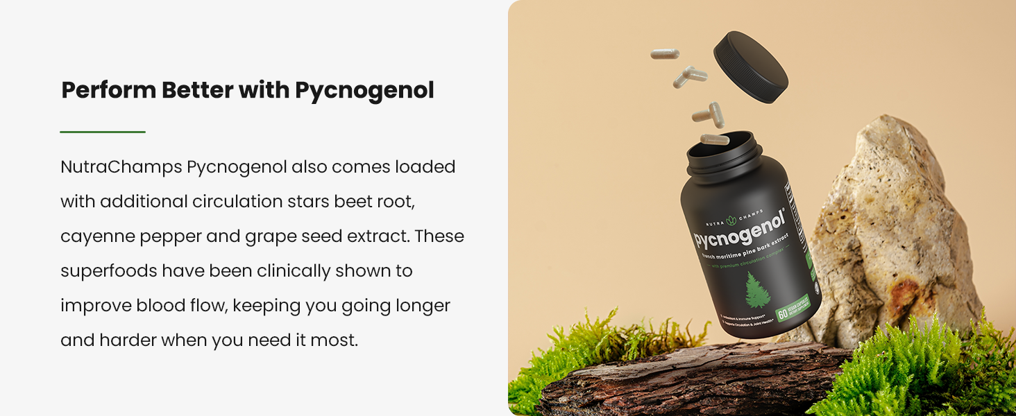 Also comes with additional circulation stars beet root, cayenne pepper and grape seed extract