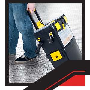 Image of tools box with wheels.