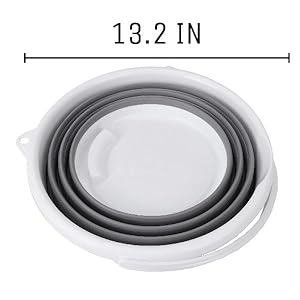 Eurow 10L (2.6 Gallon) Indoor and Outdoor Collapsible Bucket