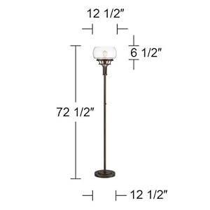 Charleston 72 1/2&amp;#34; Industrial Bronze Torchiere Floor Lamp