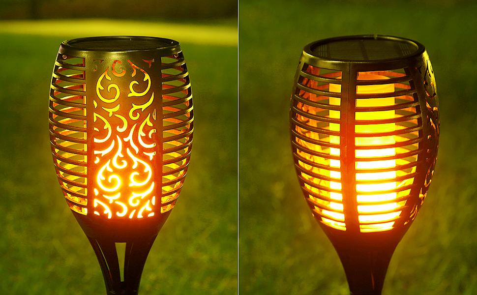 solar flame lights outdoor
