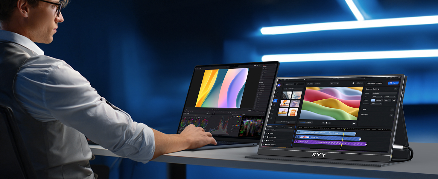Plug&amp;amp;amp;amp;Play monitor - Multi-functional portable laptop monitor