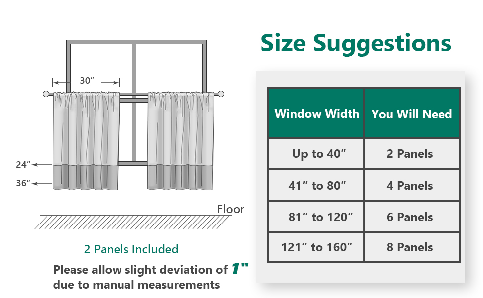 measurement, width, length, deviation, size suggestions