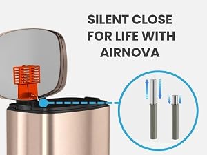 glamorous copper kitchen trashcan matches luxury rose gold accessories and fixtures