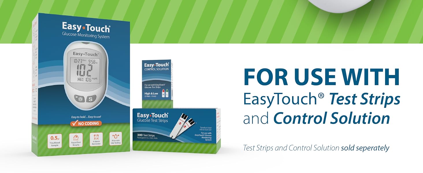 For use with EasyTouch Test Strips and Control Solution