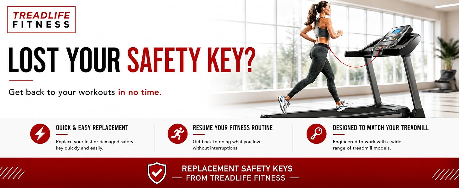 TreadLife Fitness Treadmill Safety Key - Part Number 208603