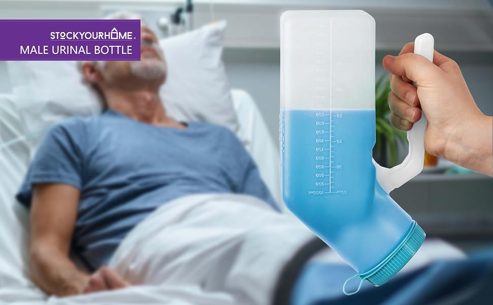 35 oz Male Urinal Bottle- Durable Plastic Urinal Bottle - Portable Urinal Bottle - Urinal Bottle