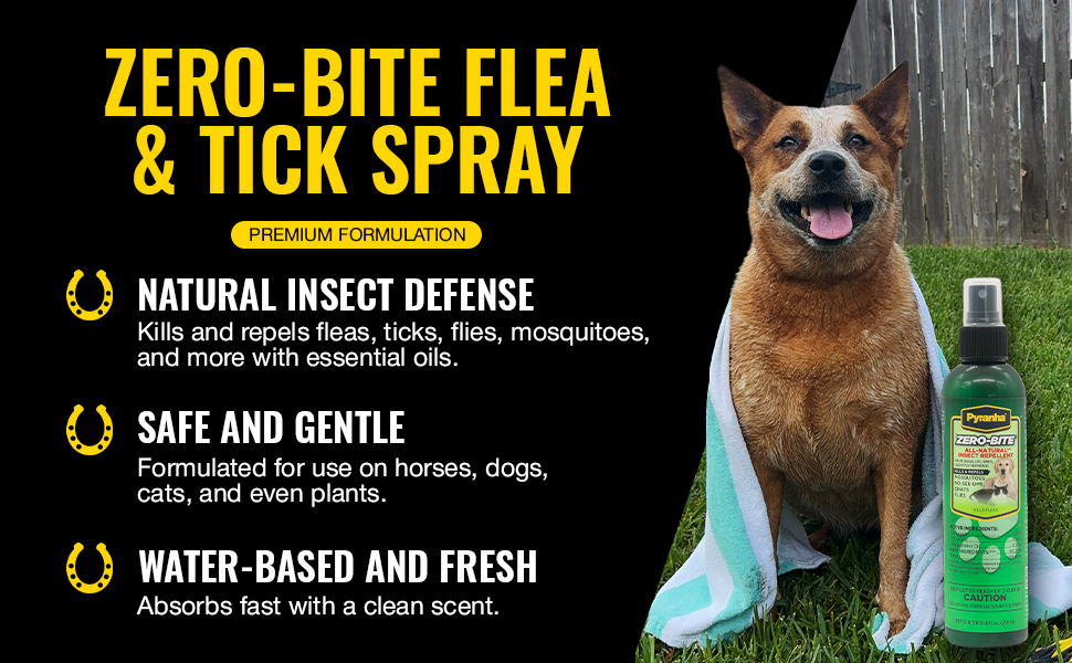 Safe for use on horses, cats, dogs, and plants