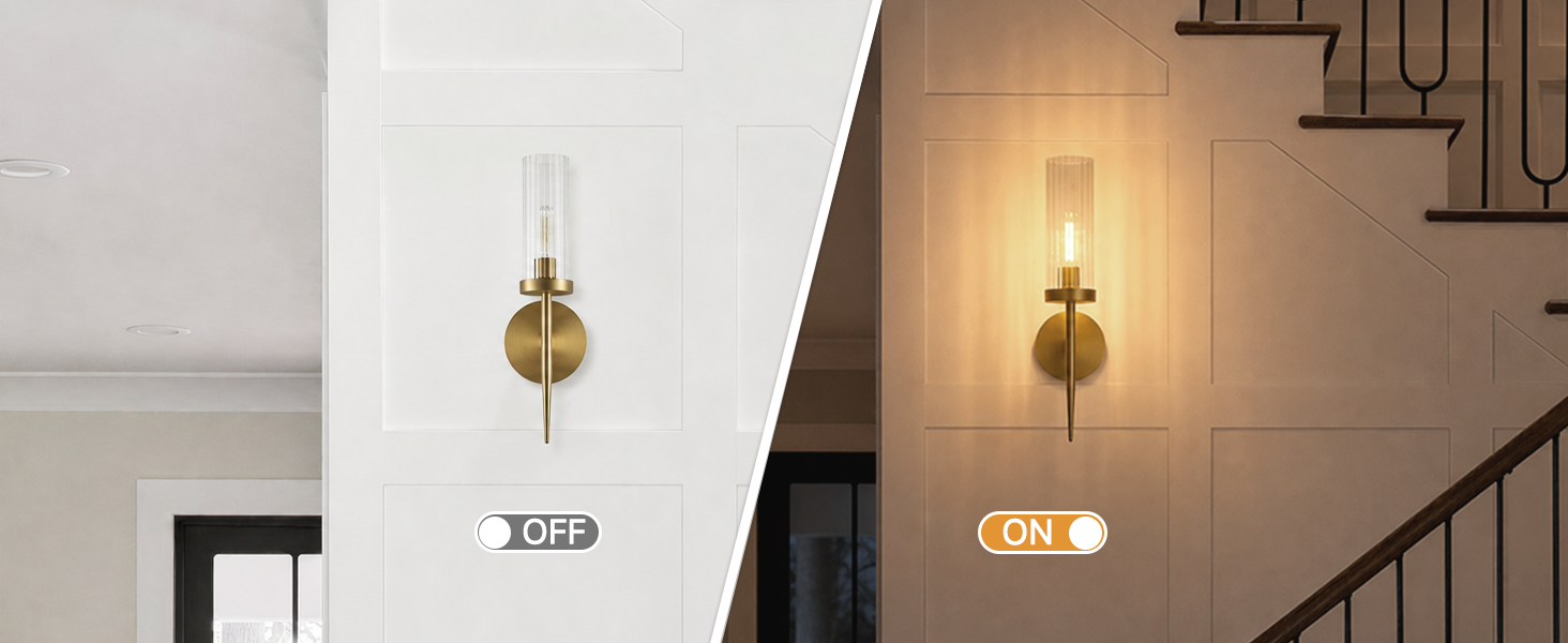 Modern Brushed Brass Wall Sconce