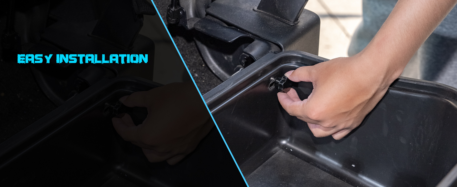 WHALEMOTOR Under Seat Storage Box F150 Compatible with 2015-2023 Ford F150 SuperCrew Cab &amp; Crew Cab