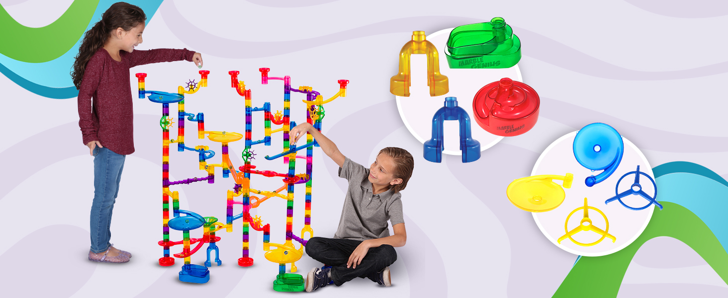 Marble run add-ons, accessories and booster sets