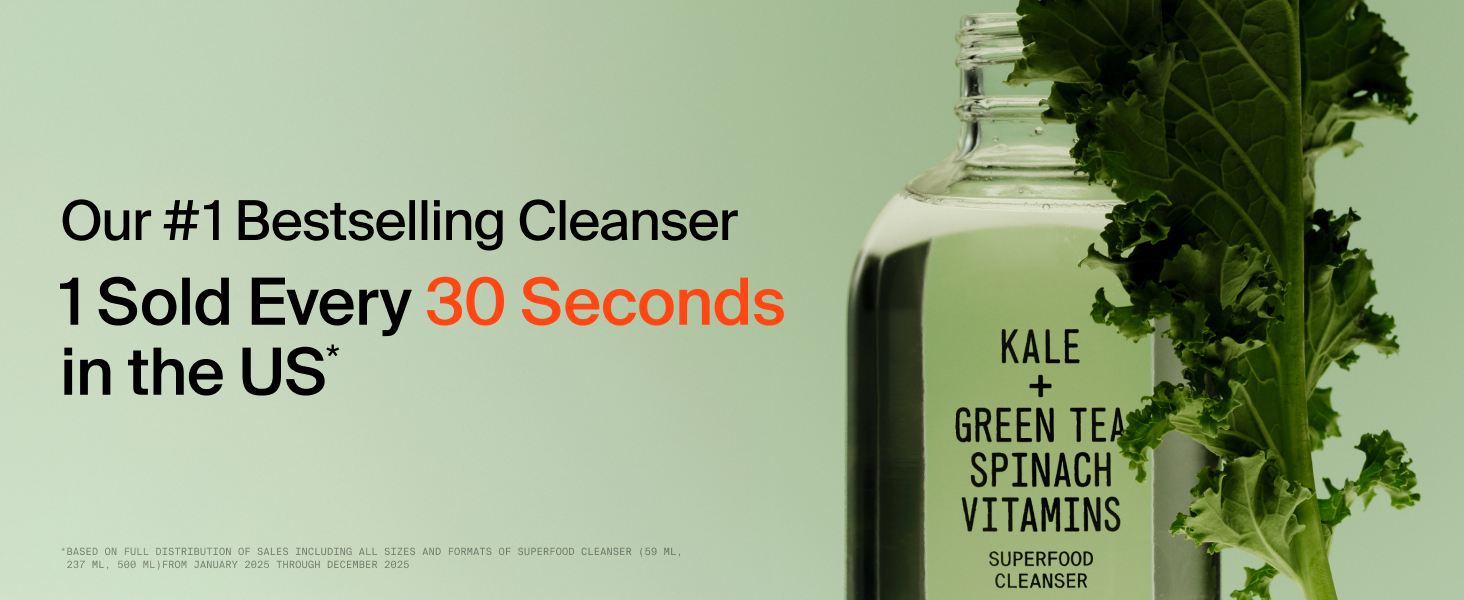 Youth to the People&amp;#39;s #1 bestselling facial cleanser has kale + green tea spinach antioxidants