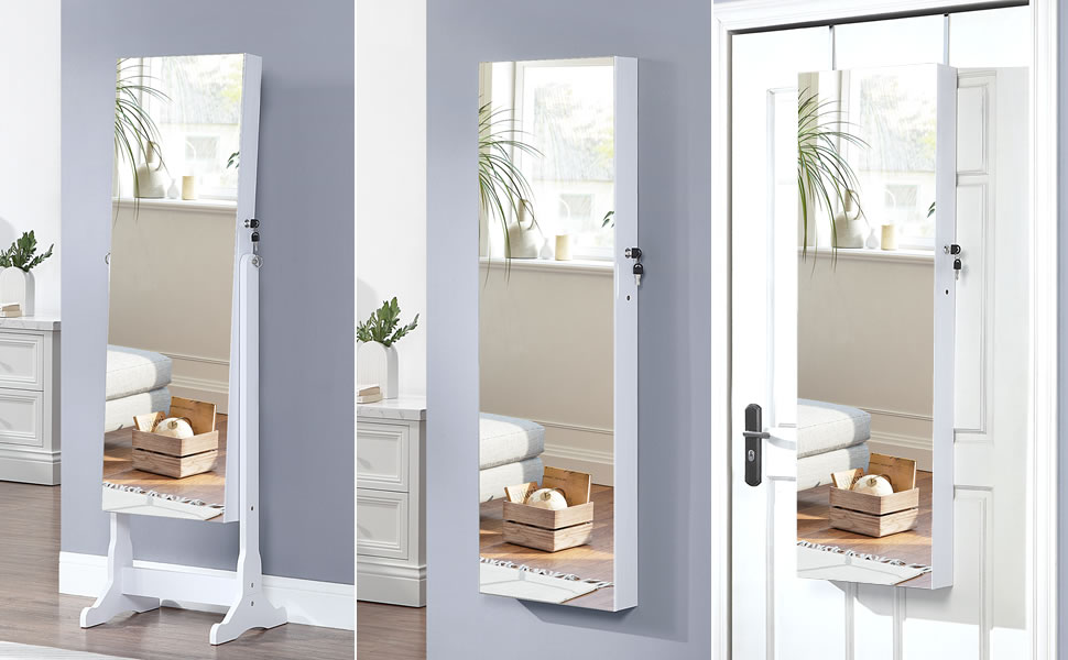 GMJ1009W-US Mirror Jewelry Cabinet