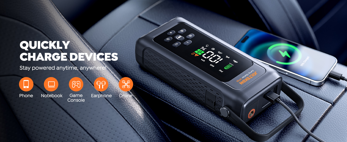 car battery charger jump starter