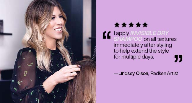 redken invisible dry shampoo, no residue dry shampoo, hair textures, curl pattern, stylist tip