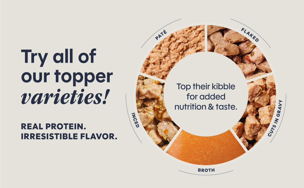 Try all of our topper varieties