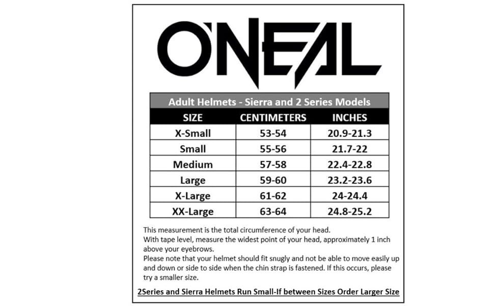 Sierra Size Chart