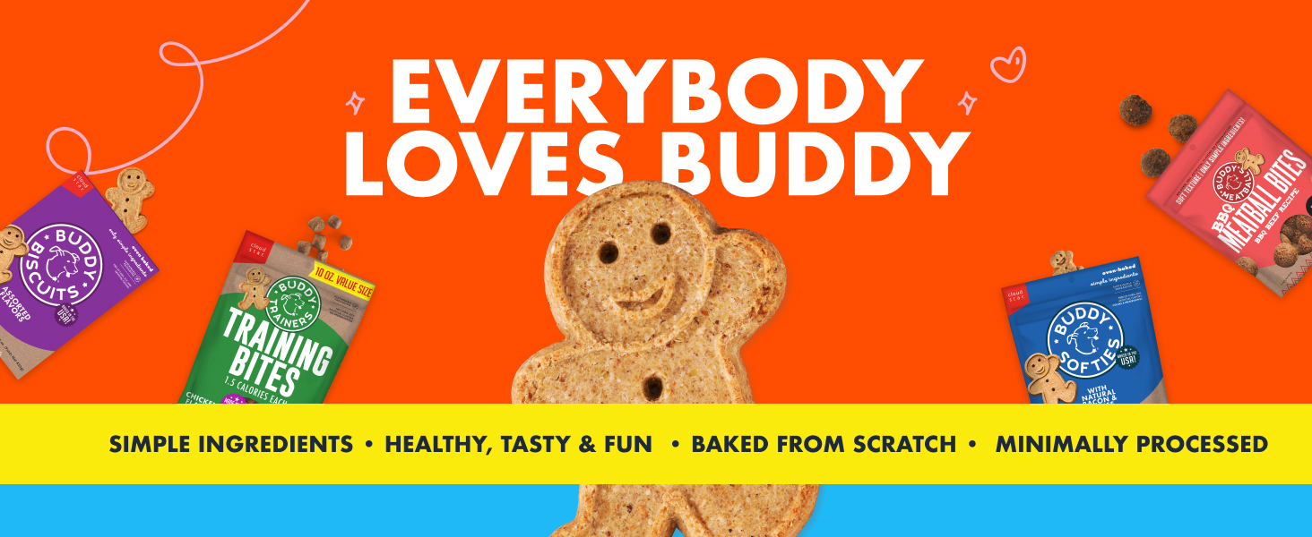 Everybody loves Buddy. Simple ingredients. Healthy, tasty &amp;amp; fun. Baked from scratch.