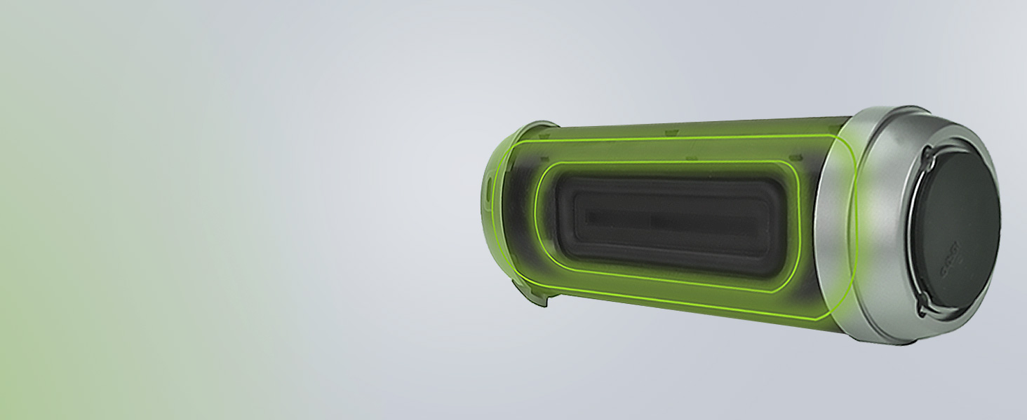 Avantree cyclone has a powerful passive bass radiator.