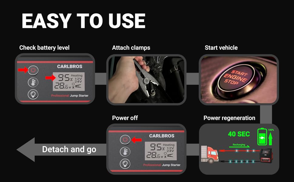 carlbros emergency jump starter for car