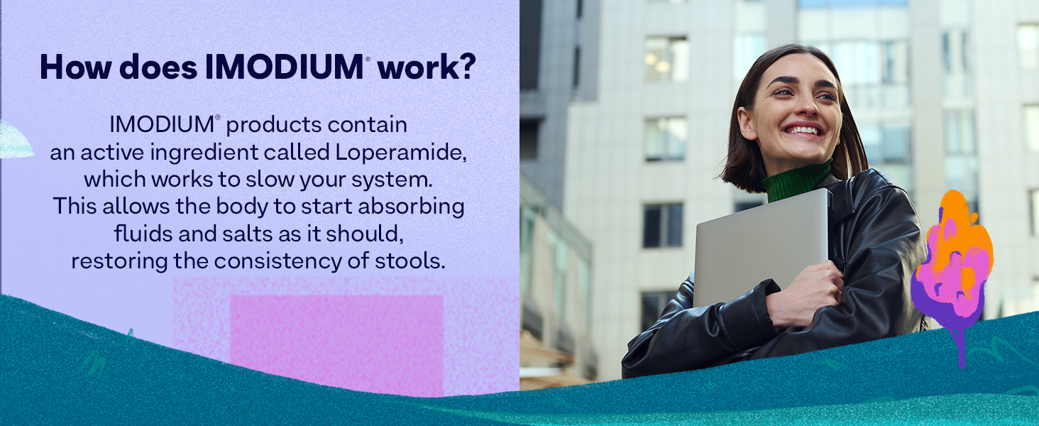 Imodium Multi-Symptom Relief contains Loperamide which works to slow your digestive system